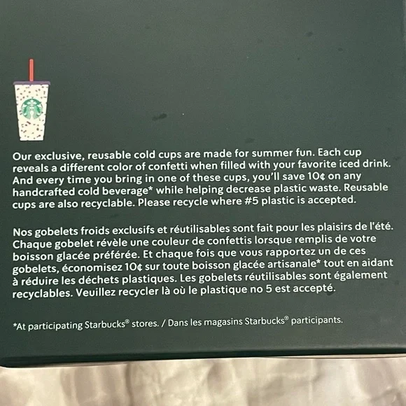 Starbucks Color Changing Confetti cold cups All 5 - Picture 4 of 8